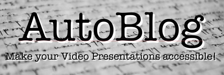 Introduction to AutoBlog