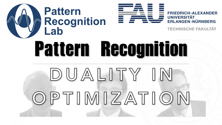 Watch now: Pattern Recognition: Episode 24 – Duality in Optimization (WS 20/21)