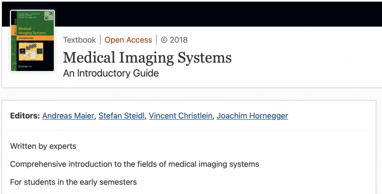 Springer Nature Open Access Textbook “Medical Imaging Systems” hits 300.000 Downloads