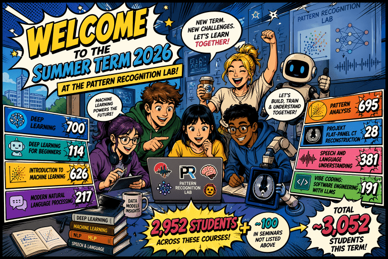 Welcome to the Summer Term 2026 at the Pattern Recognition Lab